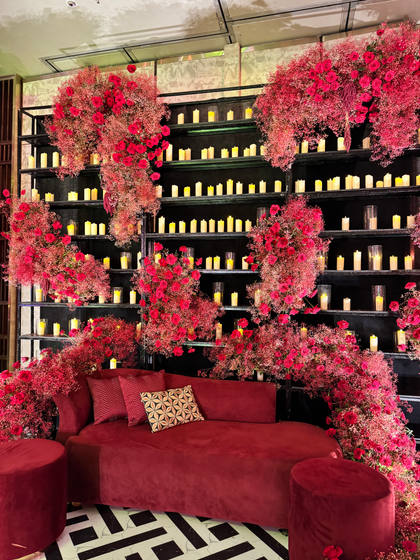 Backdrop and Lounge — Reception decor — Alka x Manish